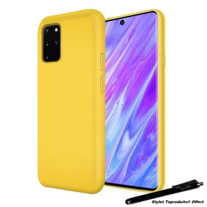 Coque souple pour Oppo A72 silicone Jaune avec Stylet Toproduits®