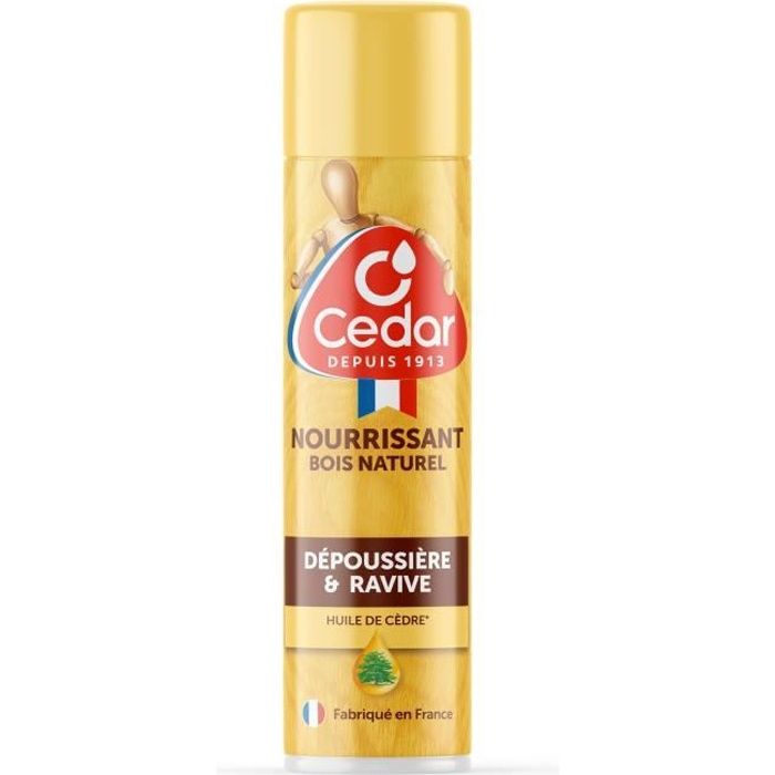 O CEDAR Dépoussiérant Nourrissant Bois Naturel - Aérosol - 300 ml