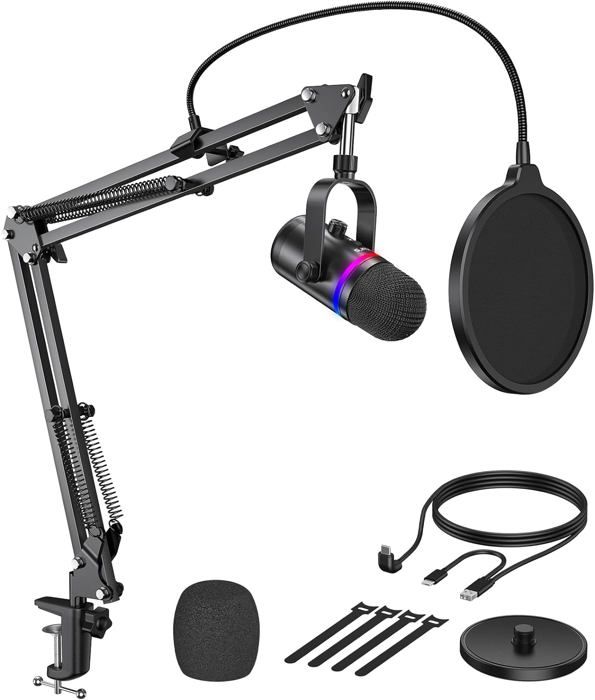 Micro Flexible Anti-Bruit Pour Casque Theta 7.1 - 16 Cm, Détachable, Pour Gaming Et Streaming - 5