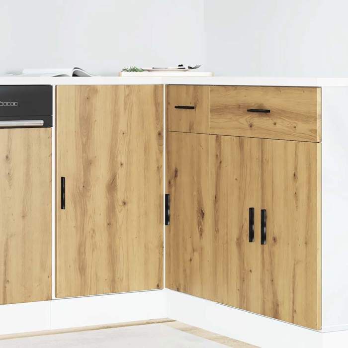 vidaXL Meuble sous évier Lyon Chêne artisanal Bois dingénierie 854297