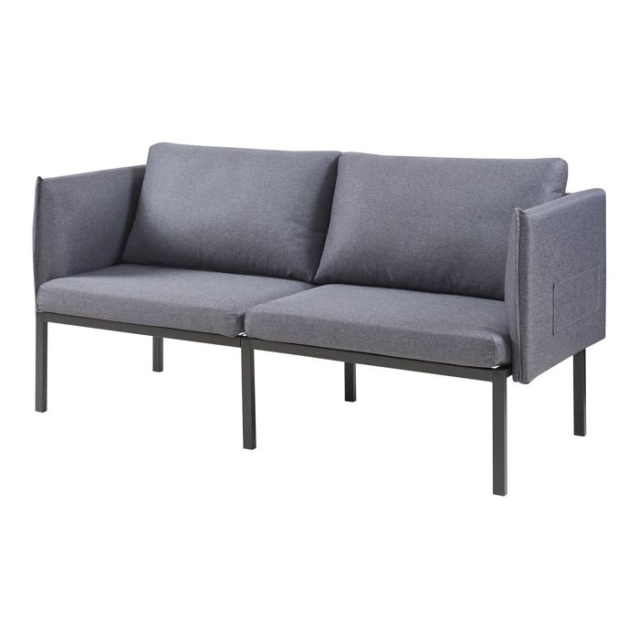 Canapé 2 places Kamar 69 x 158 x 63 cm gris foncé Canapé 2 places Kamar 69 x 158 x 63 cm gris foncé