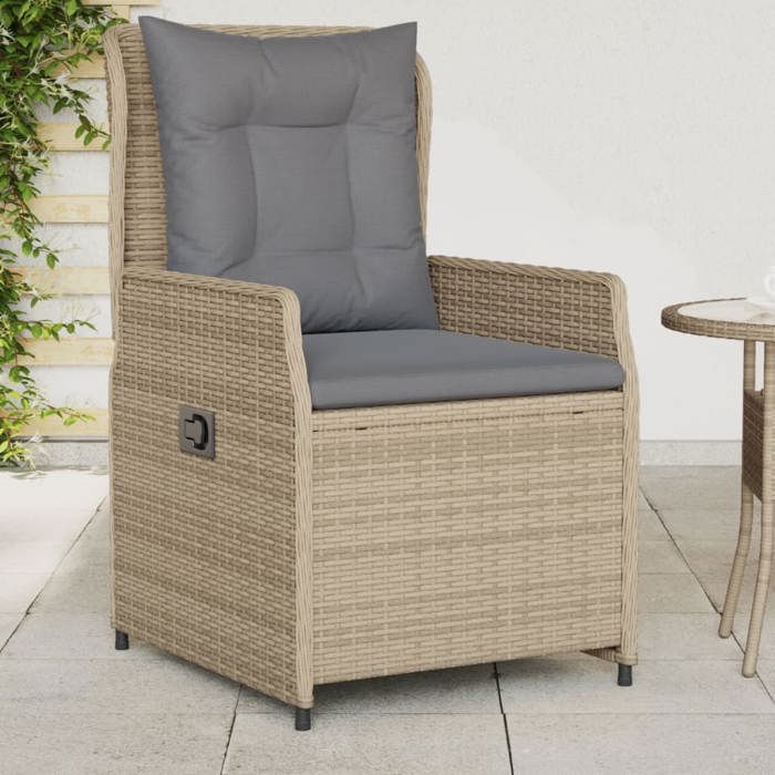SALE 2025Chaises inclinables de jardin - lot de 2 - Fauteuils de Jardin beige résine tressée - 55x60x93 cm218 Kg 3667