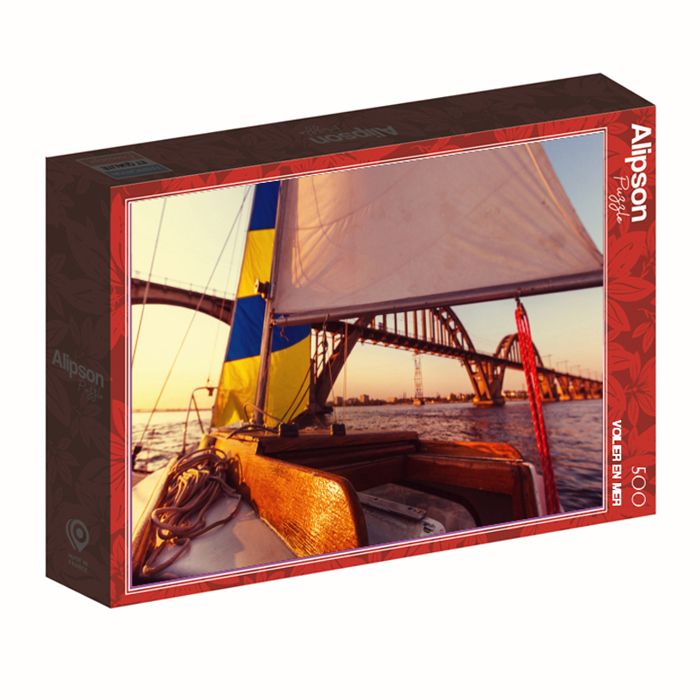 Puzzle - ALIPSON PUZZLE - Alipson Voilier En Mer - 500 pièces - Paysage marin - Matériaux robustes