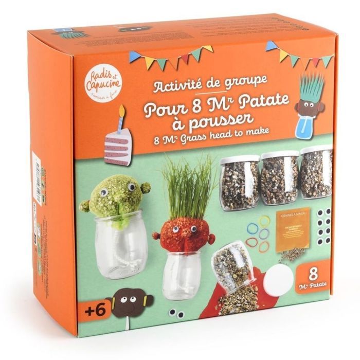 Coffret activité - Monsieur Patate - Kit de jardinage ludique - Orange - 6-10 ans - Stimule imagination