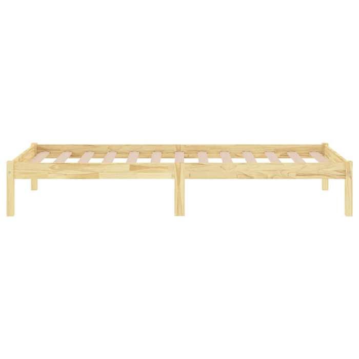 BURKE* Lit simple 75x190 cm Structure de lit classique sans matelas bois massif- LL7012