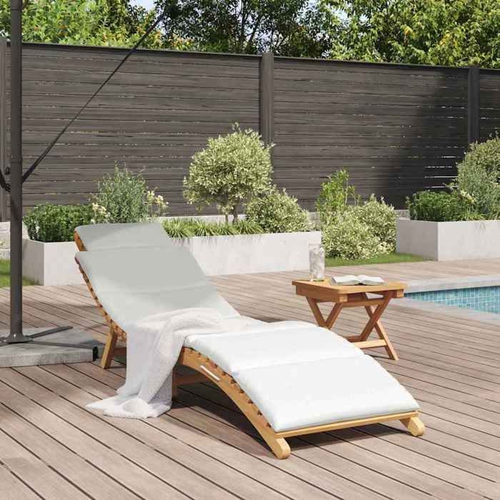 PROMOTION Bains de soleil/transat CHIC VENT-FLASH - Chaise longue Marron 185.5x55x58.5 cm Bois de teck massif 350846