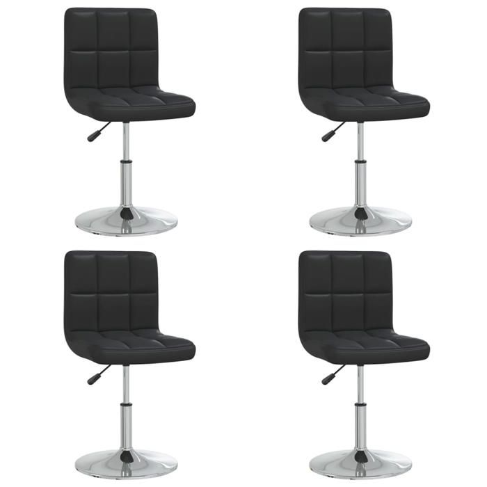 SALE 2026Chaises à manger - lot de 4 - Chaises de Salon - noir similicuir40x43x(71-855)cm 23 Kg 4672229