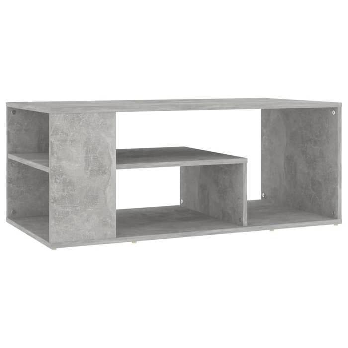 En PromotionTable basse(1 PC) - SHIELD - Support 30 kg - table du canapé - gris béton 100x50x40 cm bois dingénierie T65017