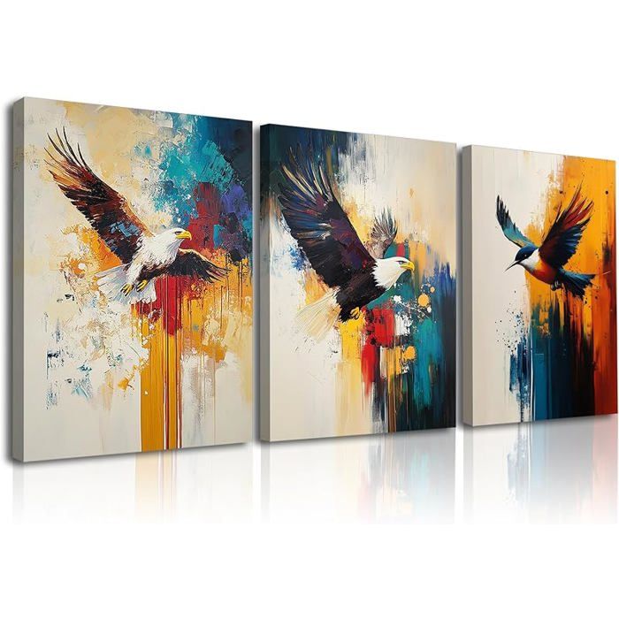 Impression Sur Toile Animaux Peinture Décorative Murale Oiseau Tableau 3X 30x40CM Peinture Décorative Murale Oiseau TABLEAU