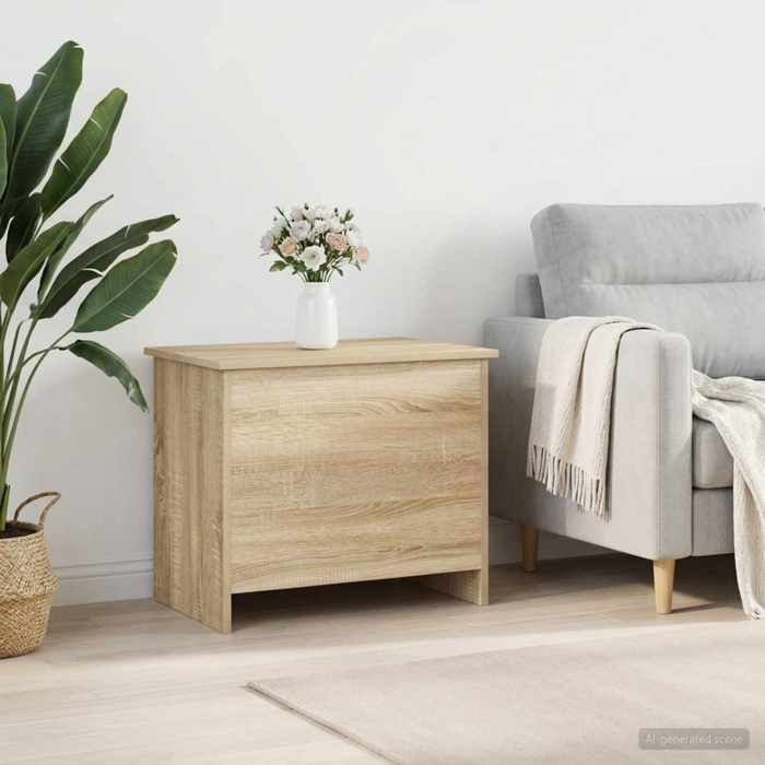 vidaXL Coffre de rangement avec stockage Chêne Sonoma 60 x 40 x 50 cm 8011253
