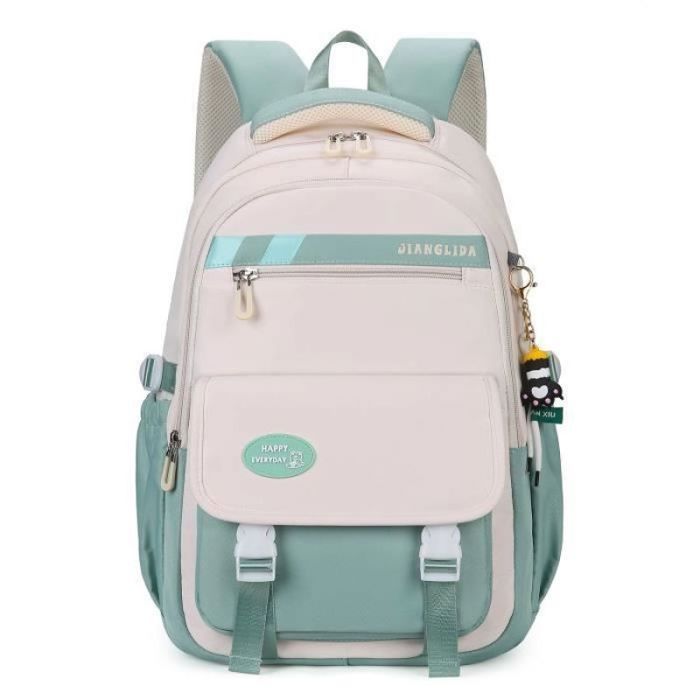 XJYDNCG Sac à Dos Scolaire en Tissu Oxford Pour Garçon Fille - Primaire - 33x18x46(cm) - Vert vert SAC A DOS