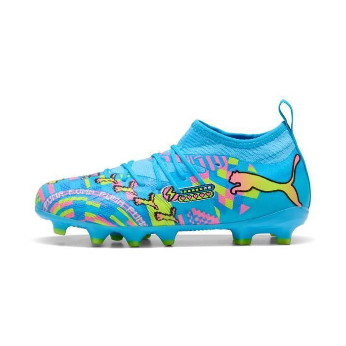 Chaussures de football enfant Puma Future 9 FG/AG - puma white-blue glimmer-pink glimmer-yellow alert Chaussures de football enfant Puma Future 9 FG/AG - puma white-blue glimmer-pink glimmer-yellow alert