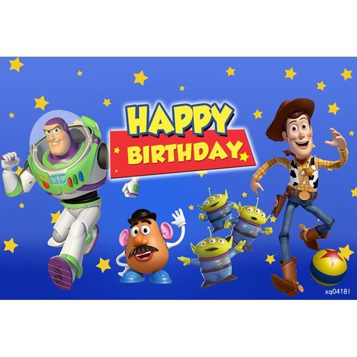 Xq0418-150x150cmpolyester-Décors de photographie Toy Story pour enfants,  fournitures de fête d'anniversaire p - Cdiscount Appareil Photo
