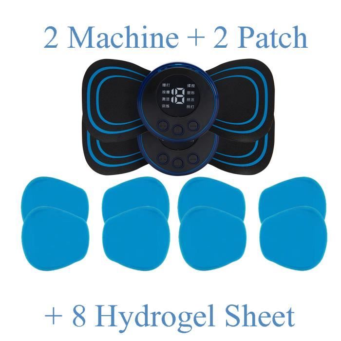 Masseur électrique à Impulsions EMS Pour Cou, Dos Et Corps - Rechargeable Avec Patchs