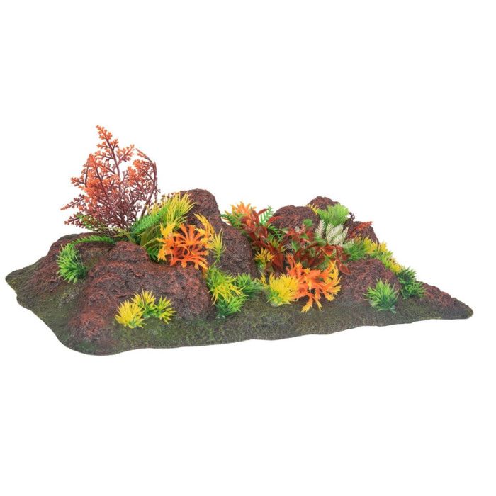Comparer les prix de Décoration roche et plante 425 x 23 x 95 cm aquarium - animallparadise
