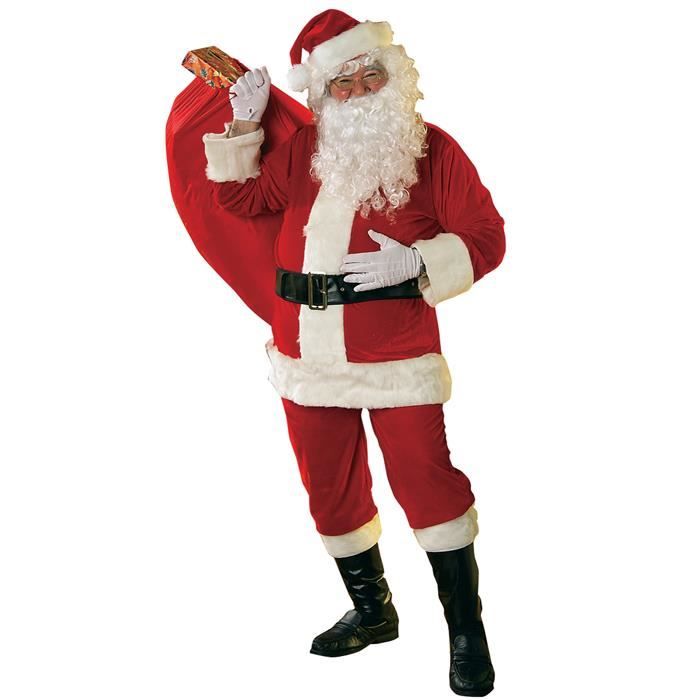 sac rouge Santa Claus Costume XL-Père Noël-Père Noël Velours Delux