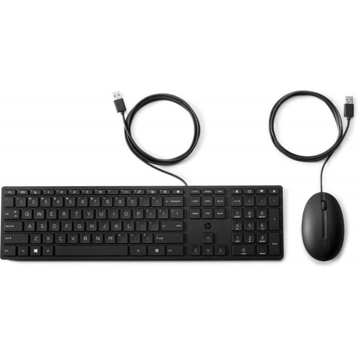 Clavier et Souris - HP - 320MK - USB - 18 m - Noir