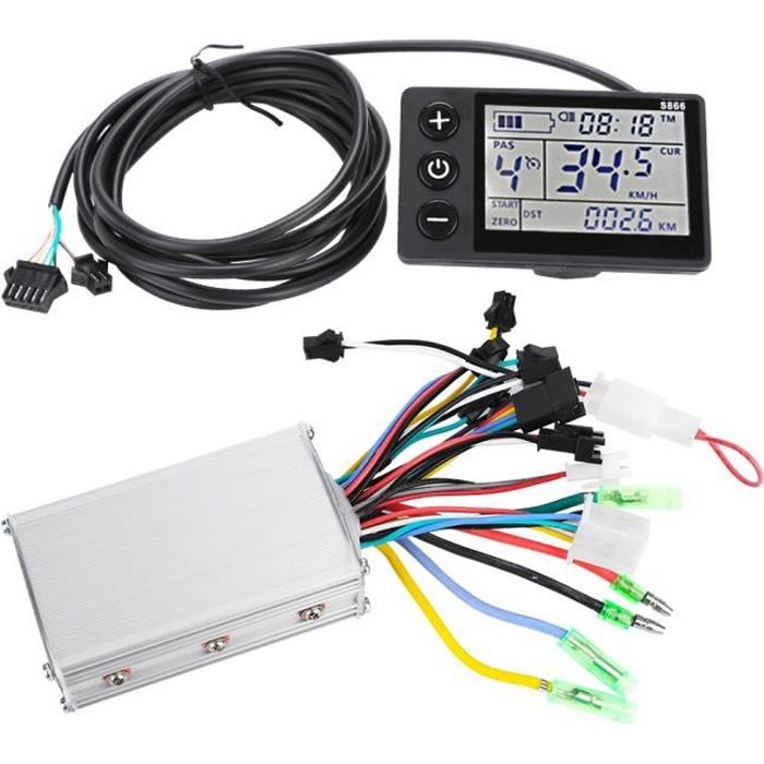 Contrôleur de moteur Kit de scooter de bicyclette électrique décran daffichage à cristaux liquides imperméable 2#(36V-48V)