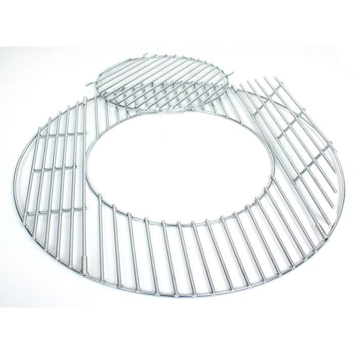 Grille De Barbecue Ronde Ø 38 Cm - 11 Barres Espacées 3 Cm En Acier Inox 304, Accessoire BBQ Durable Et Facile à Nettoyer