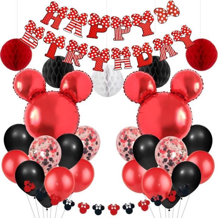 Jollyboom Fournitures De Fete A Theme Mickey Et Minnie Rouge Et Noir Ballons De Guirlande Minnie Joyeux Anniversaire Bannier 2725 Cdiscount Maison Jollyboom Fournitures De Fete A Theme Mickey Et Minnie Rouge Et Noir Ballons De Guirlande Minnie Joyeux Anniversaire Bannier 2725 Cdiscount Maison