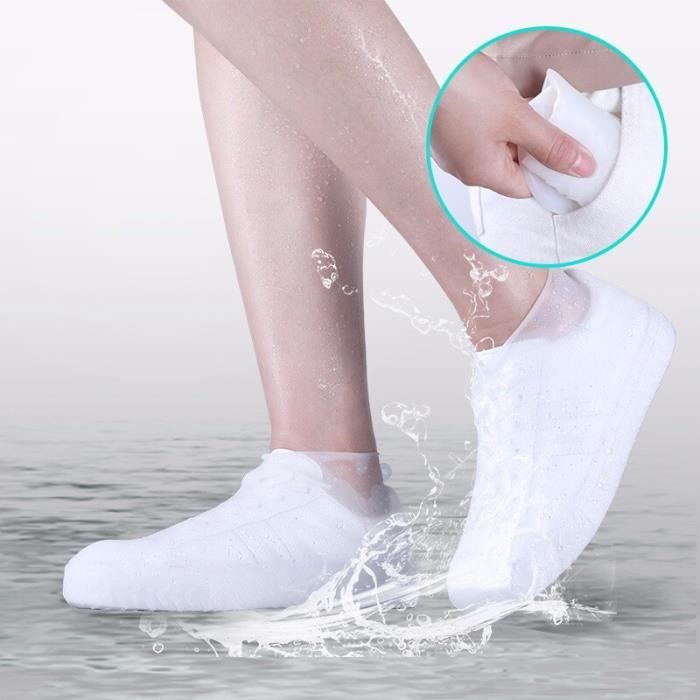 Couvre-chaussures en silicone, imperméable Couvre chaussures avec protège,  chaussures en caoutchouc antidérapants, Transparent, L - Cdiscount