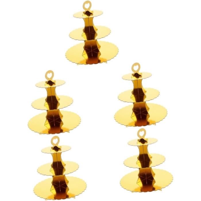 5 Supports Présentoirs à Gâteaux Nsiwem - Argent - Accessoires Pour Stand