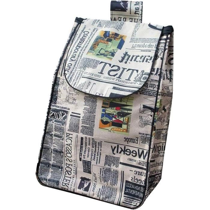 Sac De Rechange Pour Chariot De Courses En Tissu Oxford Imperméable - Style B Épaissi, Pliable - Accessoire Panier