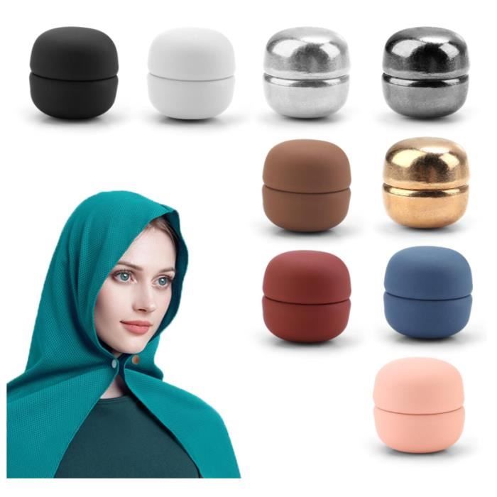 Décoration écharpe 8 Épingles Magnétiques Pour Hijab DOUSELLA - Sans Épingle - Aimants Puissants - 8 Couleurs - Pour Foulards Et Vêtements Décoration Vêtements Aimants