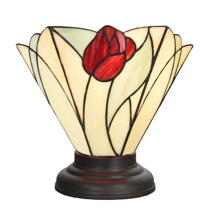 Coloured By Art - Tiffany Lampe - Lampe de table Tiffany Tulip