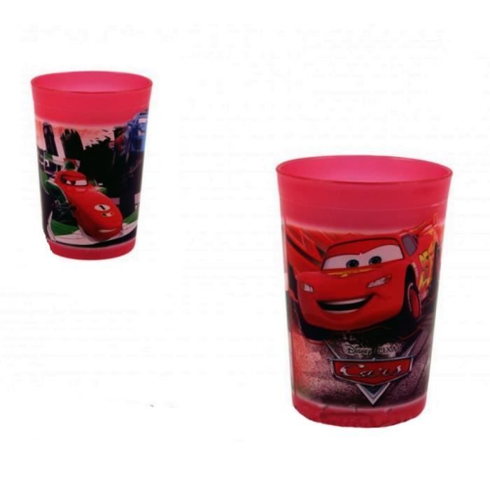 paille Cars Disney verre plastique enfant Gobelet