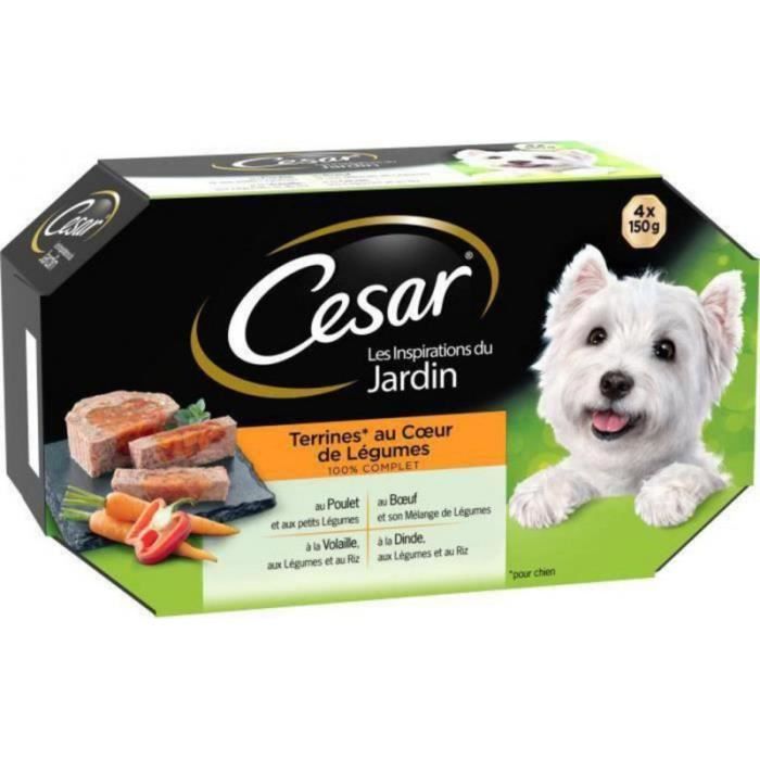 Comparer les prix de CESAR Barquettes en terrine cœur de légumes - 4 variétés 4X150g (lot de 4)