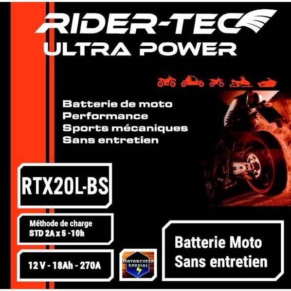 Rider-tec - Batterie Sans Entretien 12v 18ah