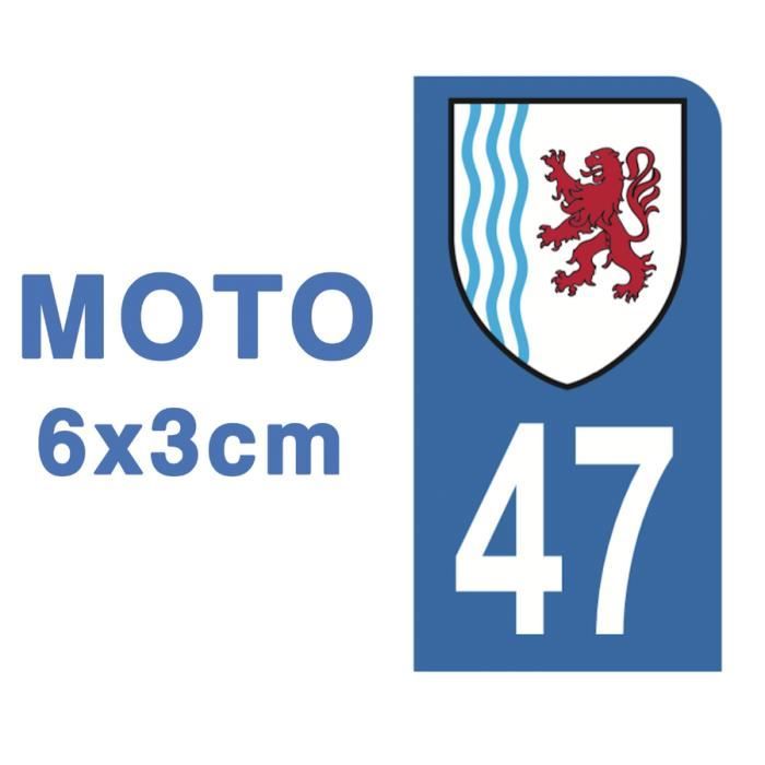 Autocollant Département 13 Bouches-du-Rhône Pour Plaque Moto/Scooter - Logo PACA, Vinyle Anti-UV | 60x30mm