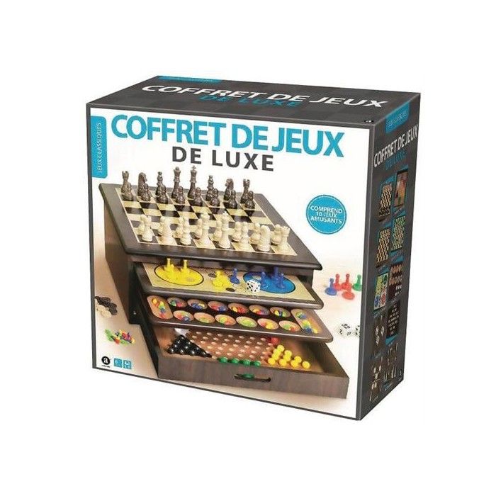 Jeu de société - jeu de plateau. Wdk Groupe Partner - Coffret 10 Jeux En Bois Wdk Partner WDK Groupe Partner