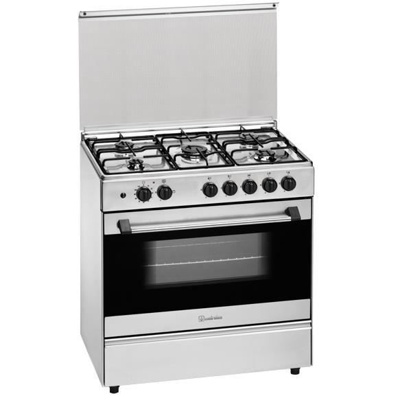 Cuisinière Meireles G 801 X - Acier inoxydable - Rotatif - En haut devant - émail