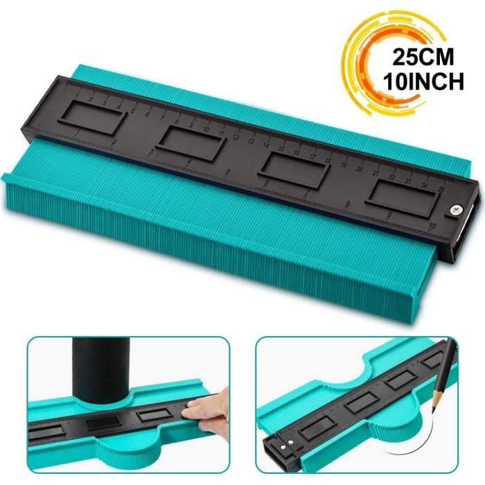 Jauge de Contour 250mm Plastique Copieur de Profil Jauge de Profil 25 CM, Vert Jauge de Contour 250mm Plastique Copieur de Profil Jauge de Profil 25 CM, Vert