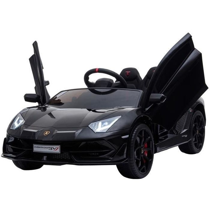 Voiture Électrique Enfant Lamborghini Aventador Noire 12v - Mixte - 4 Roues - Extérieur