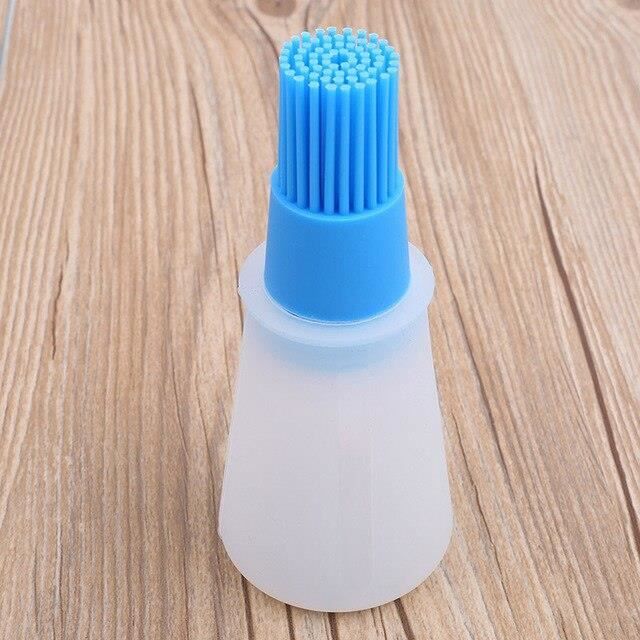 NTCL Brosse Bouteille d'Huile Silicone Brosse Cuisine Cuisson Pinceau Pâtissier Silicone Pinceau Huile d'olive Griller Badigeonnage Pinceau Huile Cuisson Brosse Bouteille Sauce l'huile 