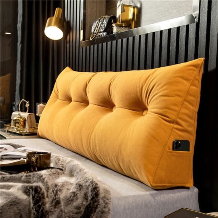 BOMATY Grand coussin de lecture triangulaire pour tête de lit BOMATY Grand coussin de lecture triangulaire pour tête de lit