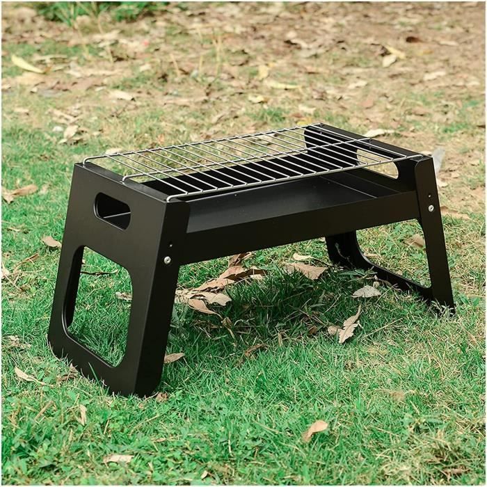 Grille Double Sur Pieds Pour Barbecue En Acier, Grille De Barbecue Portable   Longueur 30 X Profondeur 25 Cm