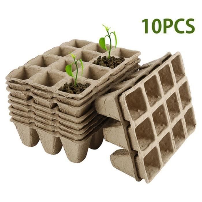 50 Pièces 8 CM Pot de Culture Biodegradable pour Semis, Petit Pot pour