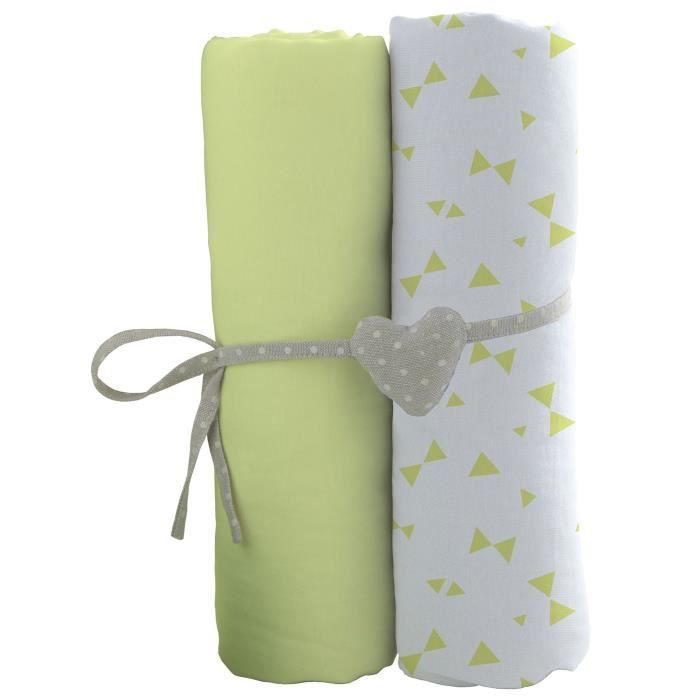 babyCalin Drap Housse Imprim/é N/œuds Taupe 60 x 120 cm