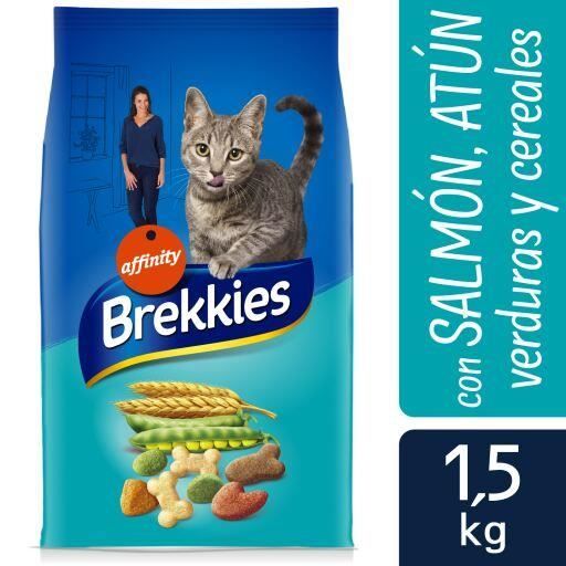 Brekkies Excel Croquettes pour chat Excel avec saumon et thon, légumes et céréales | 3.5 KG
