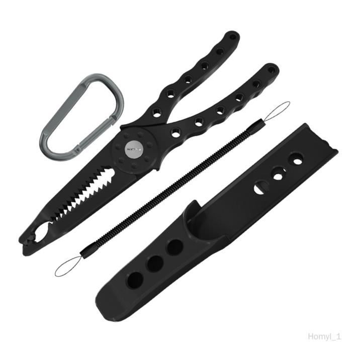 Pince De Pêche Abel #4 Manche Noir Avec Fourreau Cuir - Occasion, Aluminium, Fabriqué Aux USA
