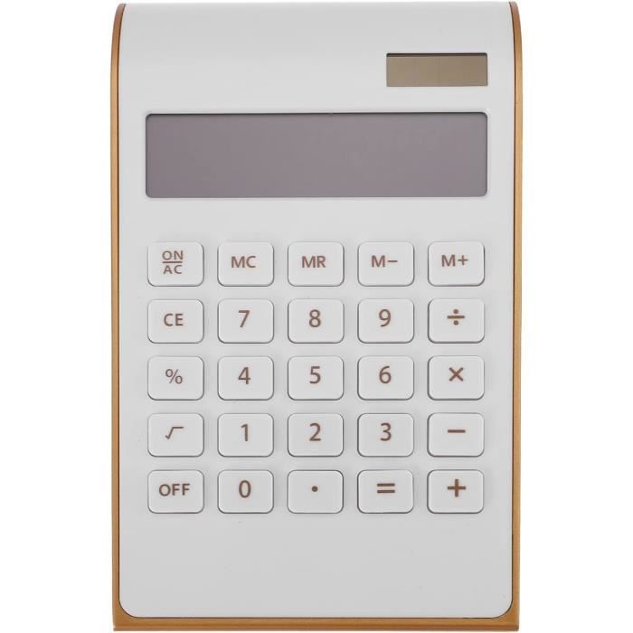 Calculateur Solaire Calculatrice Comptable Calculatrice Financière De  Bureau Petite Calculatrice Électronique Blanche Plasti[u10975]