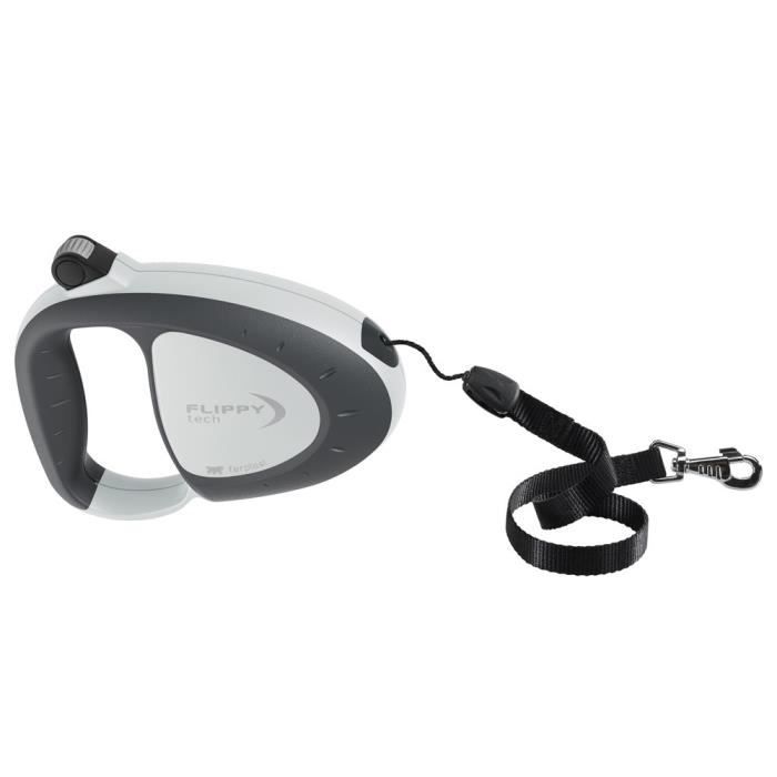 Meilleurs prix pour Laisse rétractable - FERPLAST - Flippy Tech Medium - 5 mètres - Pour chiens jusqu'à 50 kg - Couleur gris