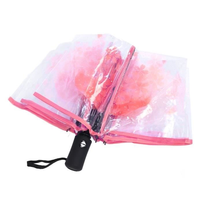 Serlium Parapluie Transparent 3 Pli Automatic - Anti-Vent Compact Homme/Femme