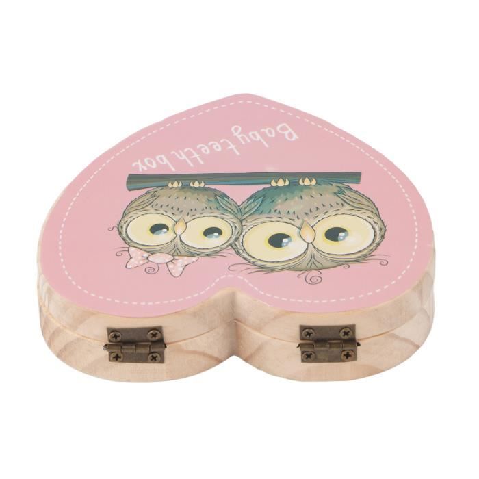Boîte De Rangement En Bois Pour Dents De Lait De Bébé, Version Blanche Couleur Fille Anglaise 92011211