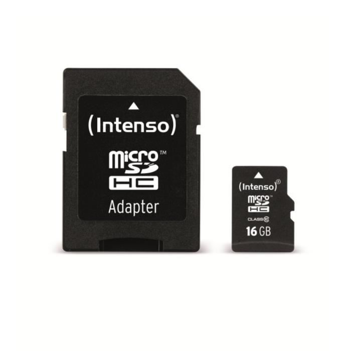 Carte Micro-SD 16GB Classe 10 - Intenso - Cdiscount Appareil Photo