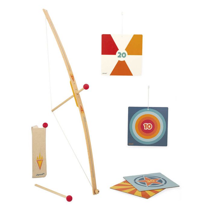 Arc flèches et cible - jouet en bois